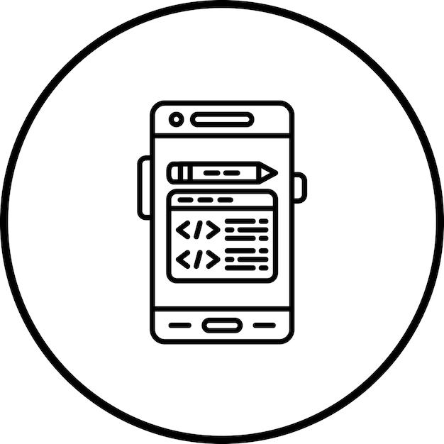 edit code icon vector image can be used for mobile app development
