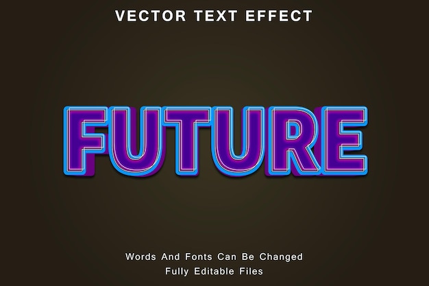 editable 3d text effect future