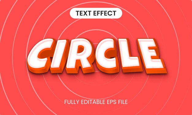 Editable 3d text effect