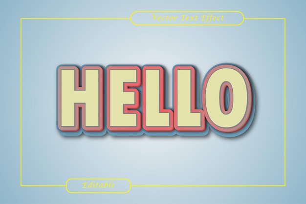editable 3d text effect