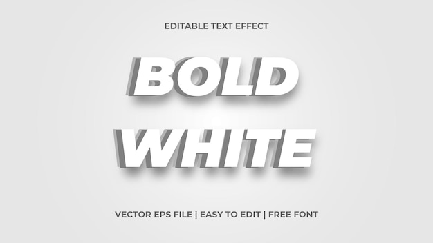 Editable custom 3D bold text effect template