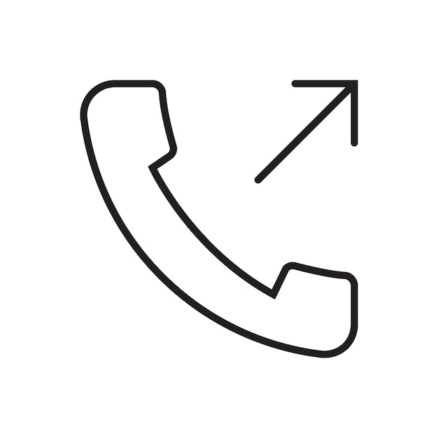 Editable Icon of Outgoing Call Vector illustration isolated on white background using for Presentation website or mobile app