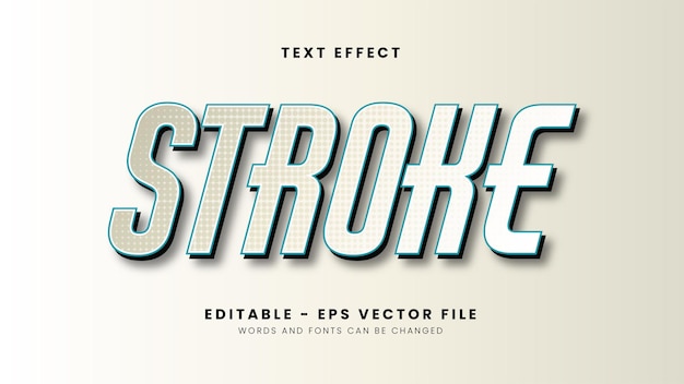 editable stroke text effect