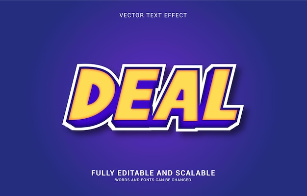 Editable text effect, Deal style can be use to make Title