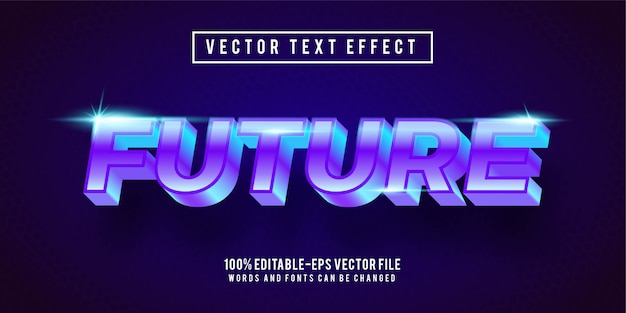 Editable text effect - Future text style   concept