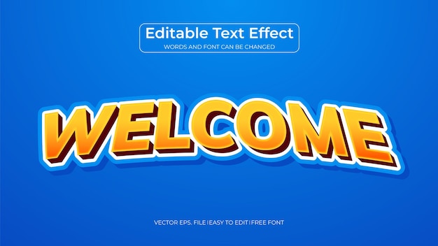 Editable text effect in modern style