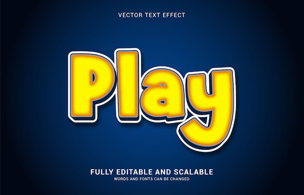 Editable text effect Play style can be use to make Title