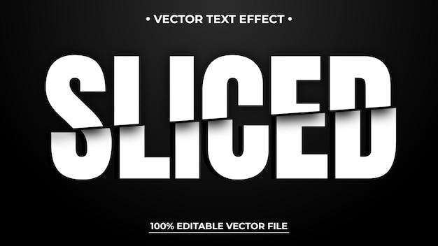 editable text effect sliced text effect