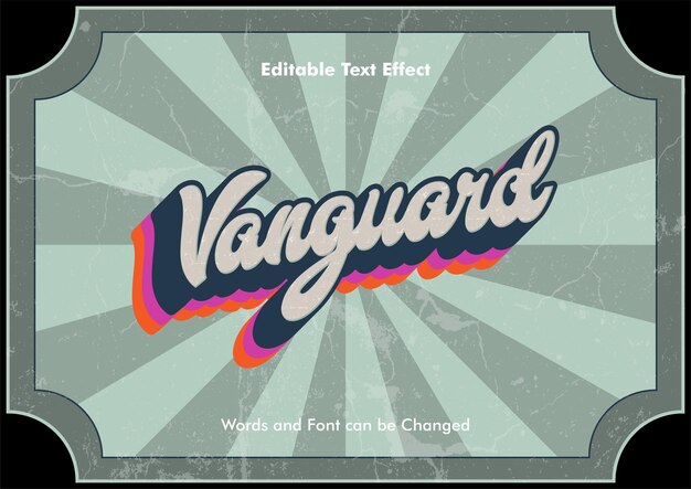 Editable text effect vector text effect