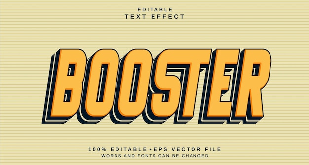 Editable text style effect Booster text style theme