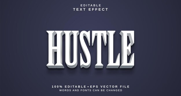 Editable text style effect Hustle text style theme