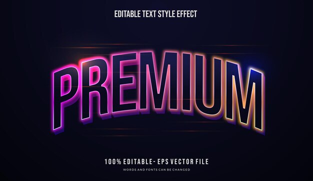 Editable text style effect modern color Text style vector file