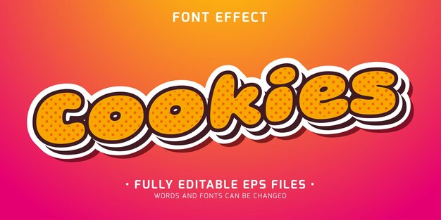 editable vector 3d sticker style doodle font effect
