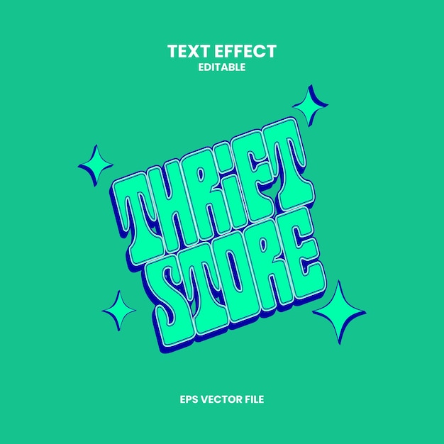 editable vector text effect