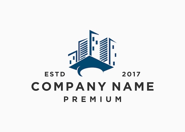 education city logo design vector illustration template
