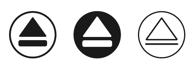 Eject Icon Set Flat Illustration Of Eject Eject Sign Symbol Vector
