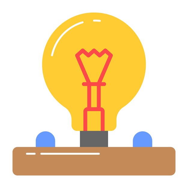 Electricity light bulb vector design easy to use icon