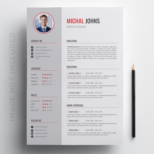 Elegant curriculum template