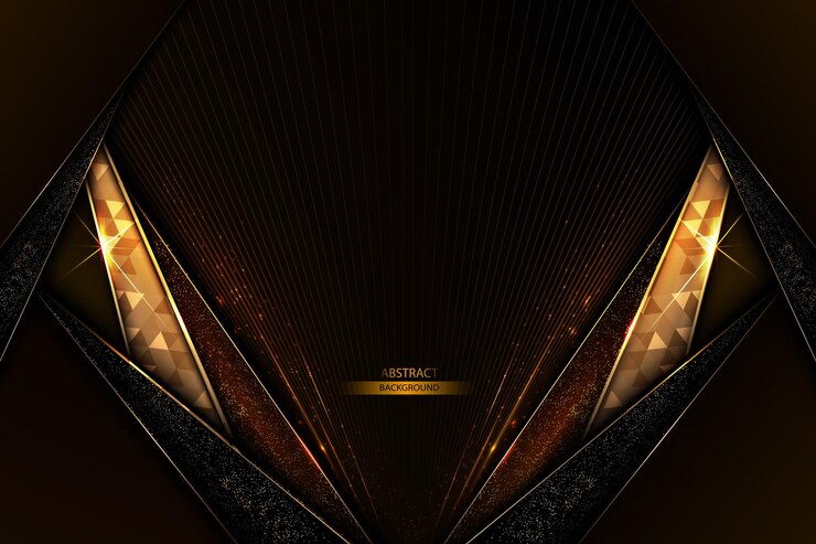 Elegant Geometric Abstract with Golden Accents for Corporate Presentations