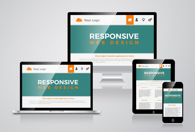 Vektor elegant responsive web site illustration vectorial design