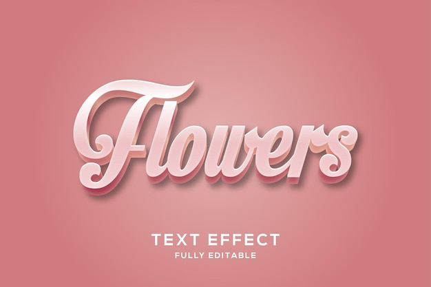 Elegant rosa 3D-teksteffekt