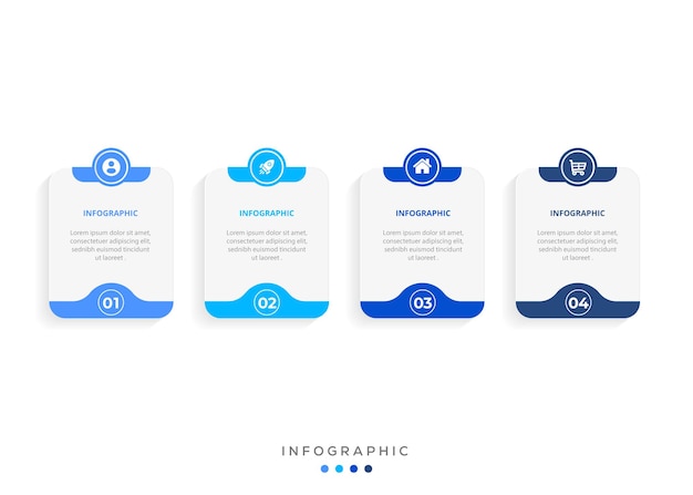 Elements for infographics presentation and chart steps or processes options number workflow