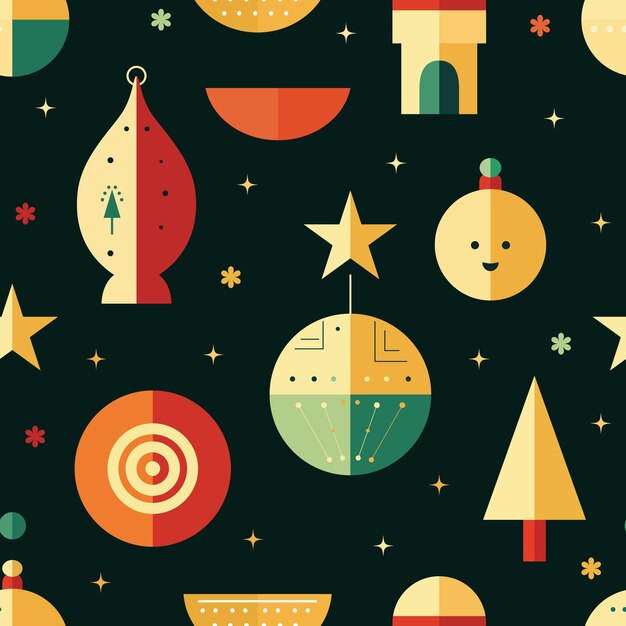 elevate your holiday spirit with our abstract shapes christmas pattern design