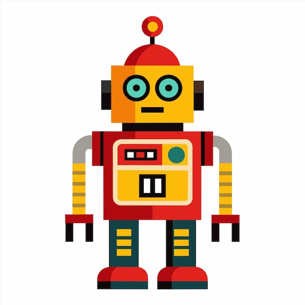 en robot som har ordet robot på seg