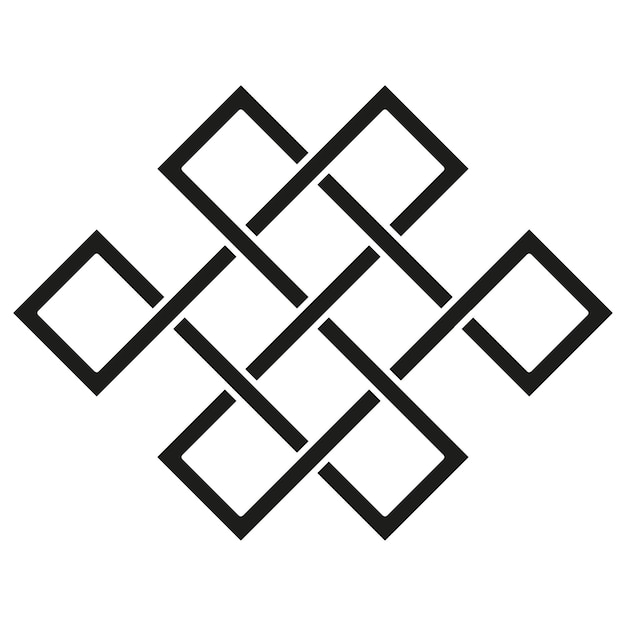 endless knot tibet eternal buddhism and spirituality vector illustration stock image