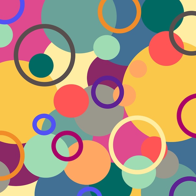 Engaging colorful circles abstract design