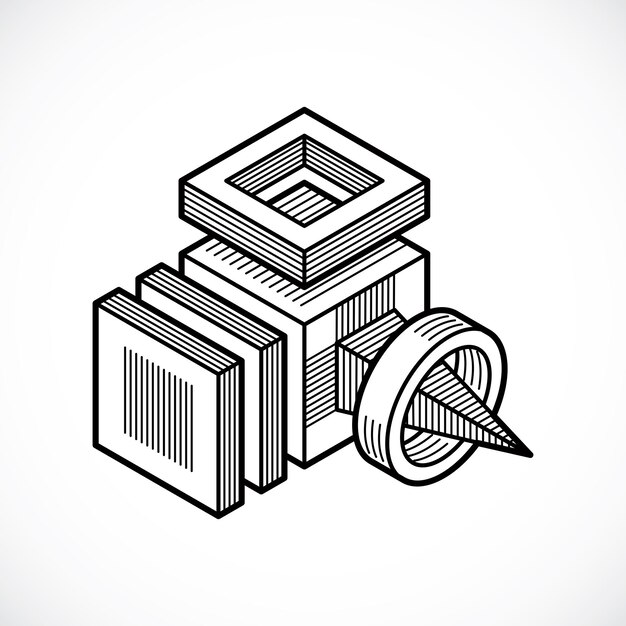 Engineering construction, abstract vector.
