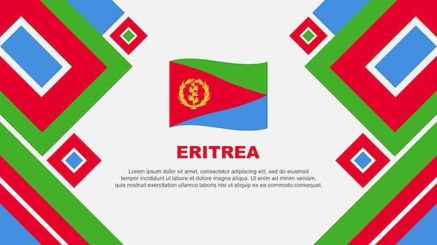 eritrea flag abstract background design template eritrea independence day banner wallpaper vector illustration eritrea cartoon