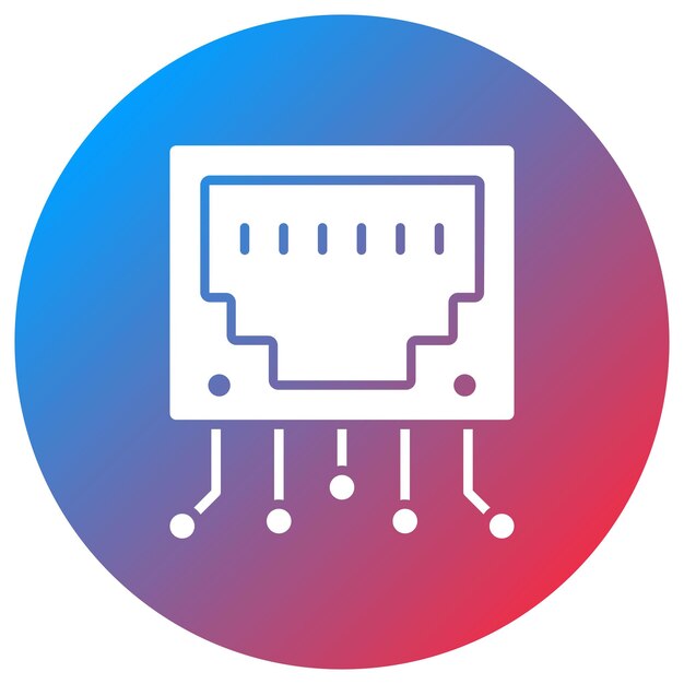 ethernet icon vector image can be used for computer science