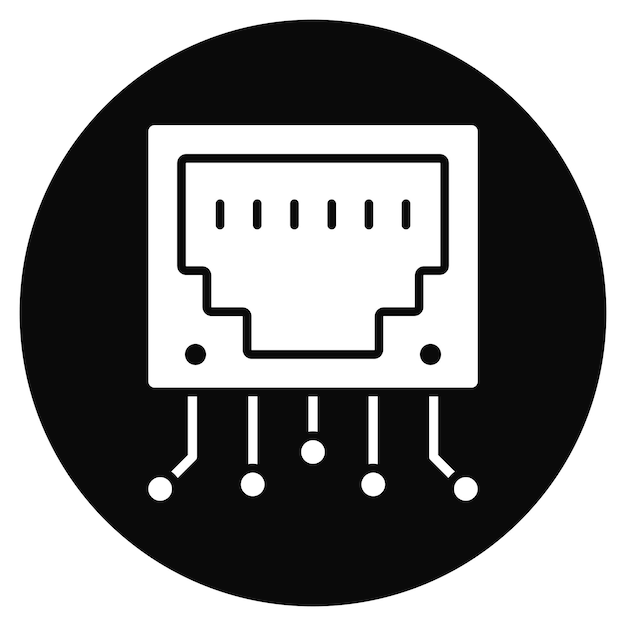 ethernet icon vector image can be used for computer science