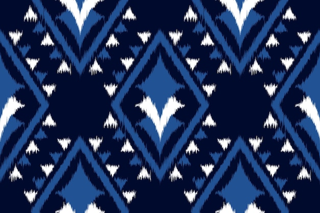 Ethnic ikat geometric seamless pattern