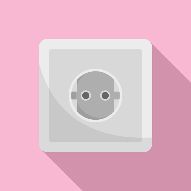 European power socket icon Flat illustration of european power socket vector icon for web design