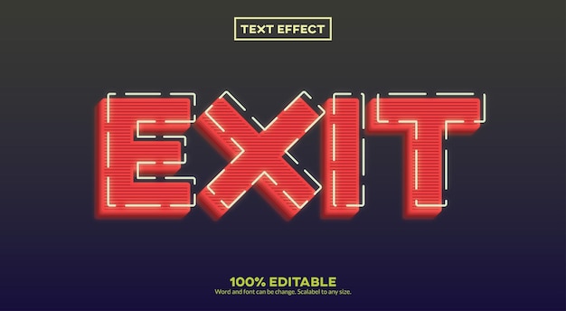 exit 3d text effect