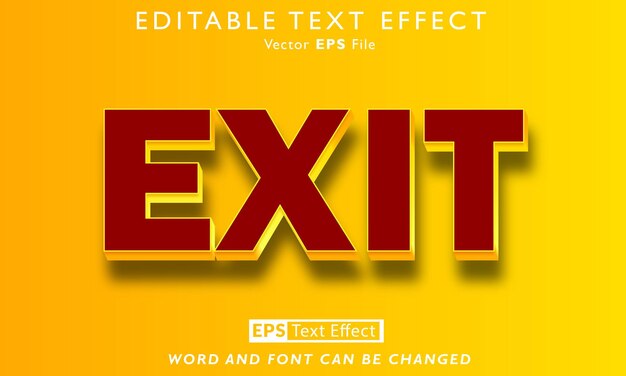 exit text effect