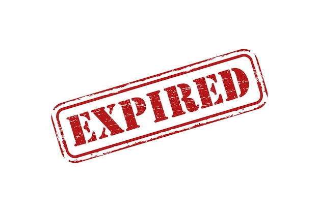 Expired red grunge rubber stamp