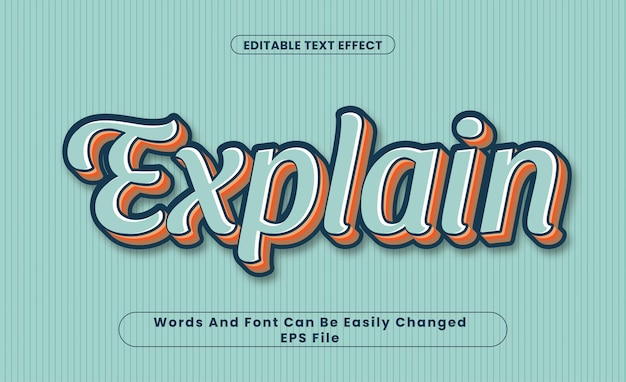 explain editable text effect font and word can be change