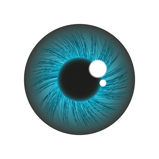 Eye iris in green blue color