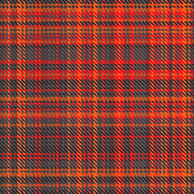 Fabric vector textile of pattern plaid tartan with a texture seamless background check in dark and red colors