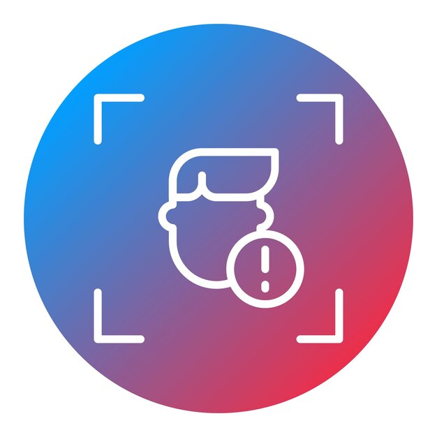 Face Detection Warning icon vector image Can be used for Biometrics