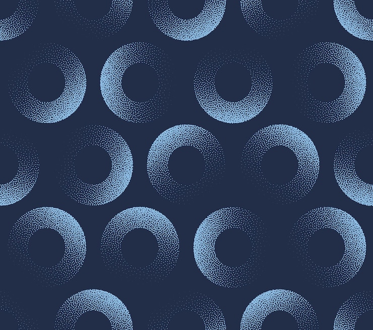 Vektor faded circles cool motif seamless pattern trend vector blue abstract background