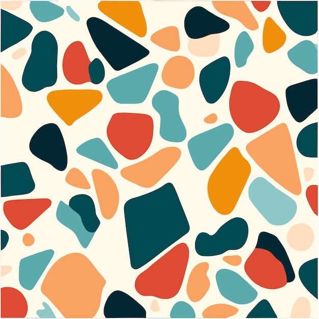 Fargerik terrazzo-mønsterdesign