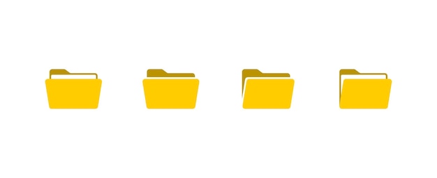 file folder icon set design for app logo etc vector eps 10