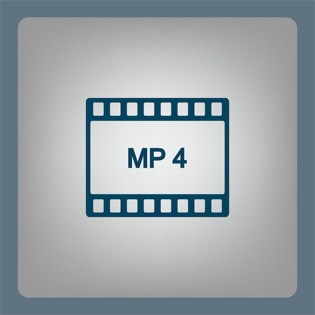 film frame video symbol vector illustration on a gray background eps 10