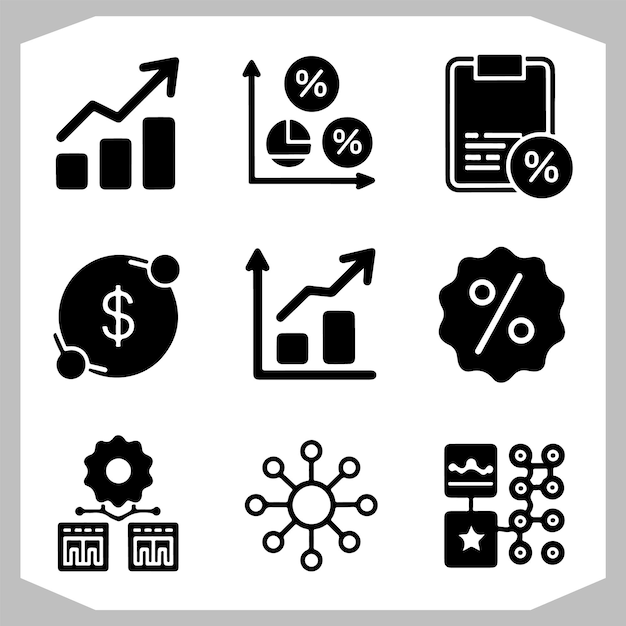 Finance Report Icons The Ultimate Set for Charts Graphs and Data Visualization