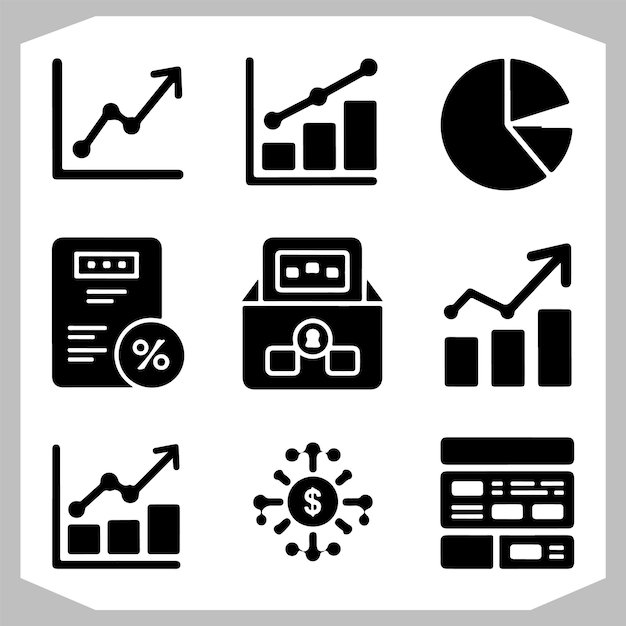 Finance Report Icons The Ultimate Set for Charts Graphs and Data Visualization