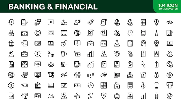 Financial and Banking Icon Pack Professional Icons for Wealth Management Online Banking Transactions